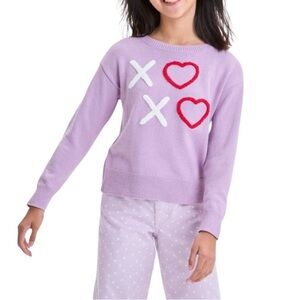 Art Class Valentine’s Day Purple Pullover Sweater for Girls -Size XL (14-16) NWT